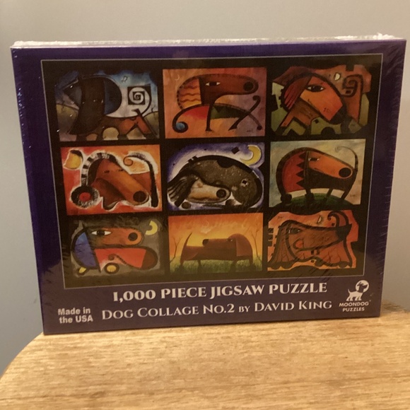 Moondog Puzzles NEW  1000 Piece Jigsaw Puzzle Dog Collage No. 2 by David King - Picture 1 of 3